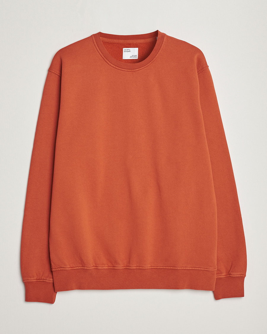 Men | Sweaters & Knitwear | Colorful Standard | Classic Organic Crew Neck Sweat Dark Amber