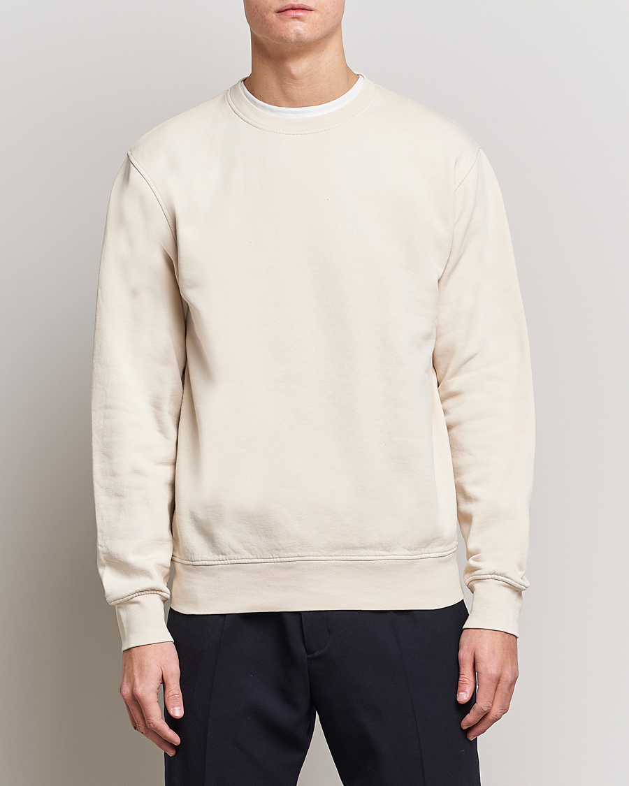Men | The Summer Collection | Colorful Standard | Classic Organic Crew Neck Sweat Ivory White