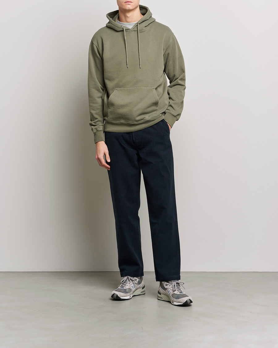 Men | Sweaters & Knitwear | Colorful Standard | Classic Organic Hood Dusty Olive