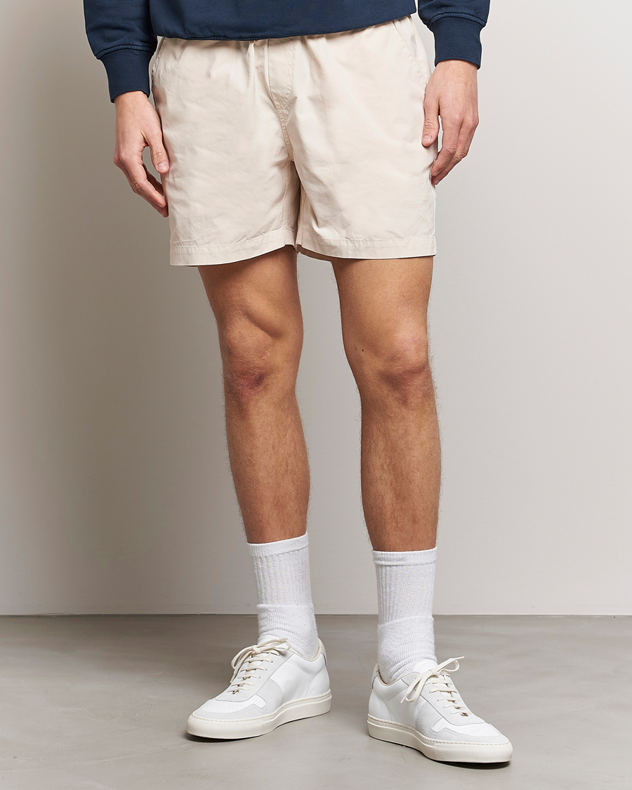 Men | Drawstring Shorts | Colorful Standard | Classic Organic Twill Drawstring Shorts Ivory White