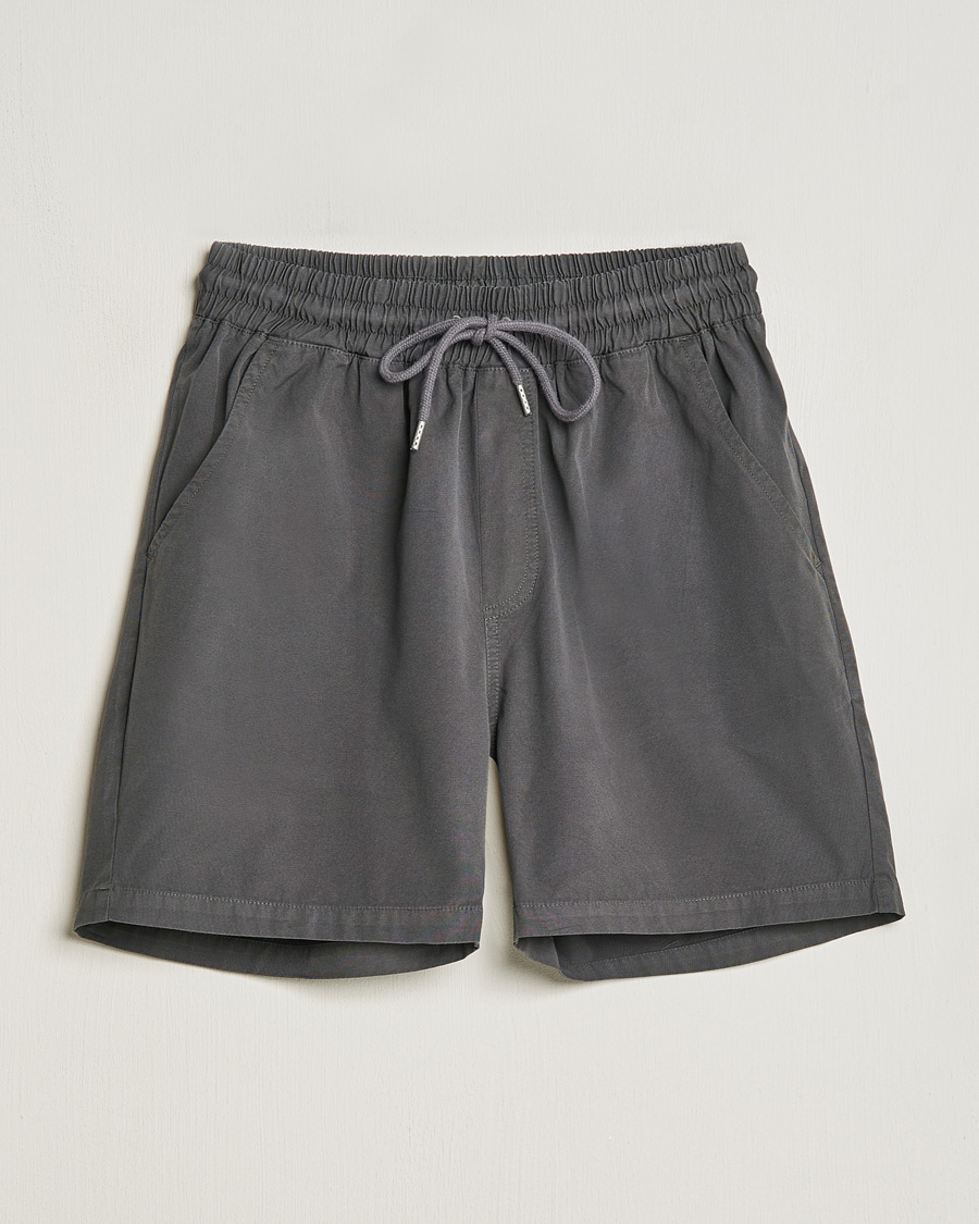 Men | Drawstring Shorts | Colorful Standard | Classic Organic Twill Drawstring Shorts Lava Grey