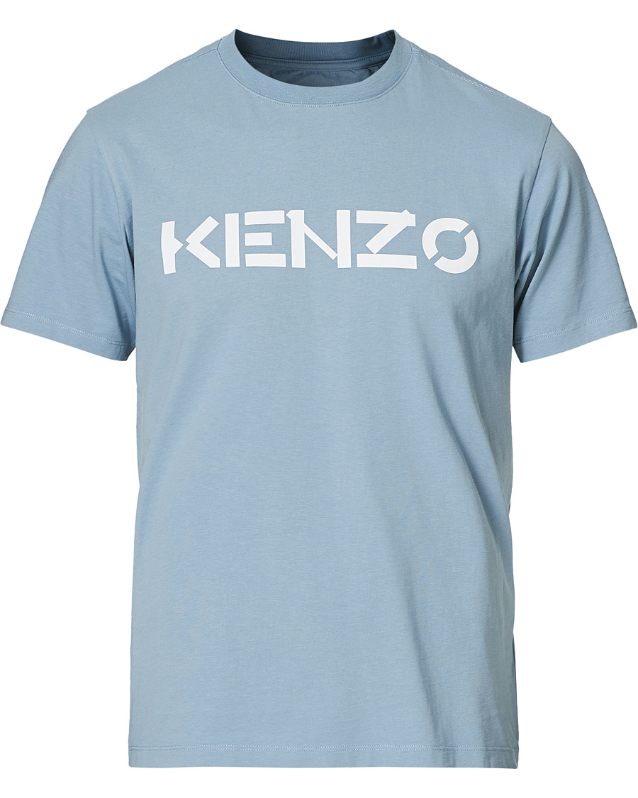 Men | T-Shirts | KENZO | Logo Classic Crew Neck Tee Glacier