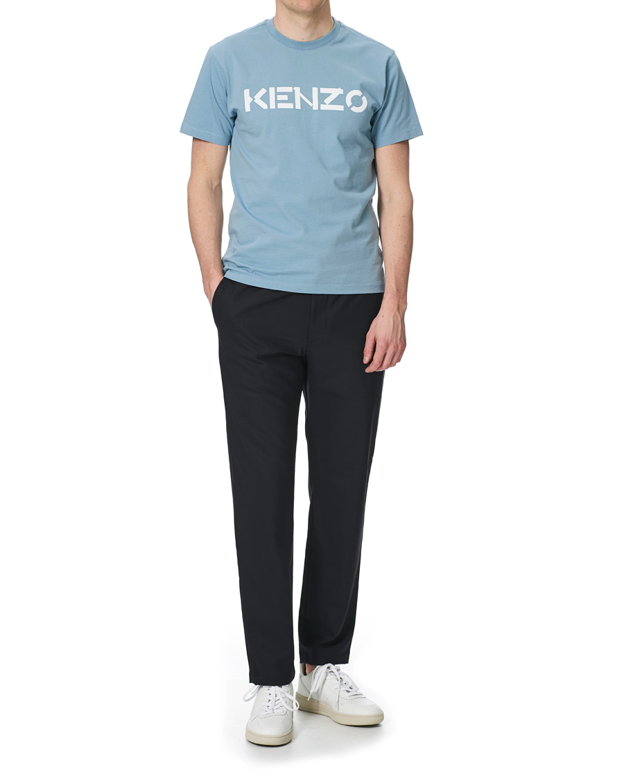 Men | T-Shirts | KENZO | Logo Classic Crew Neck Tee Glacier