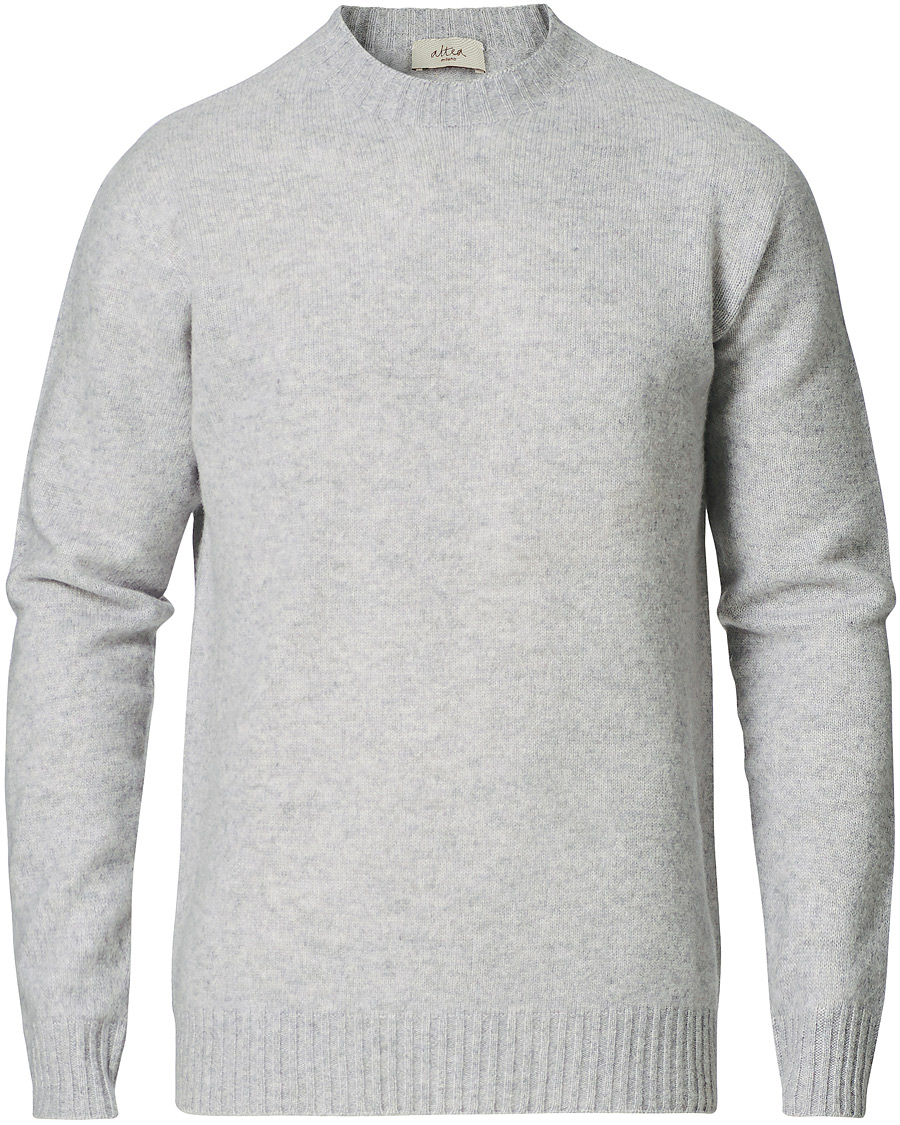 Men | Sweaters & Knitwear | Altea | Wool/Cashmere Crew Neck Sweater Light Grey