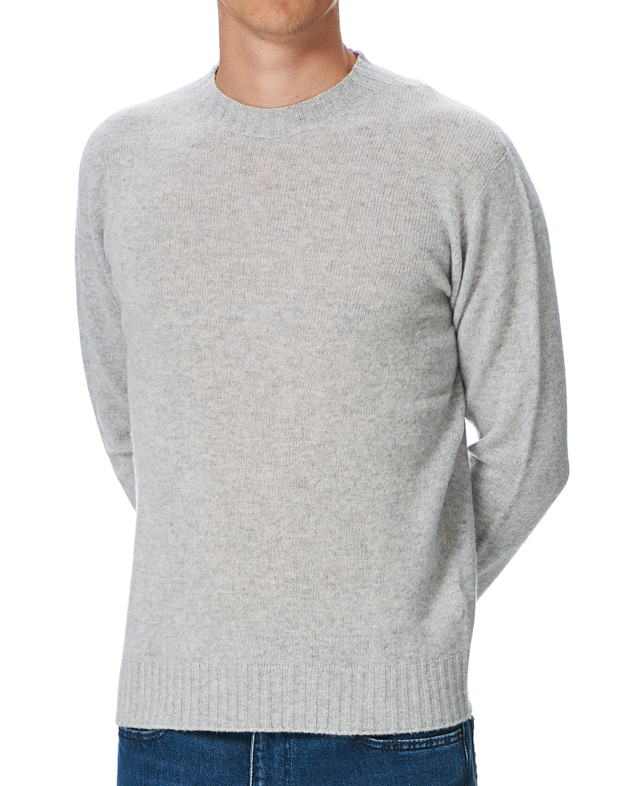 Men | Italian Department | Altea | Wool/Cashmere Crew Neck Sweater Light Grey