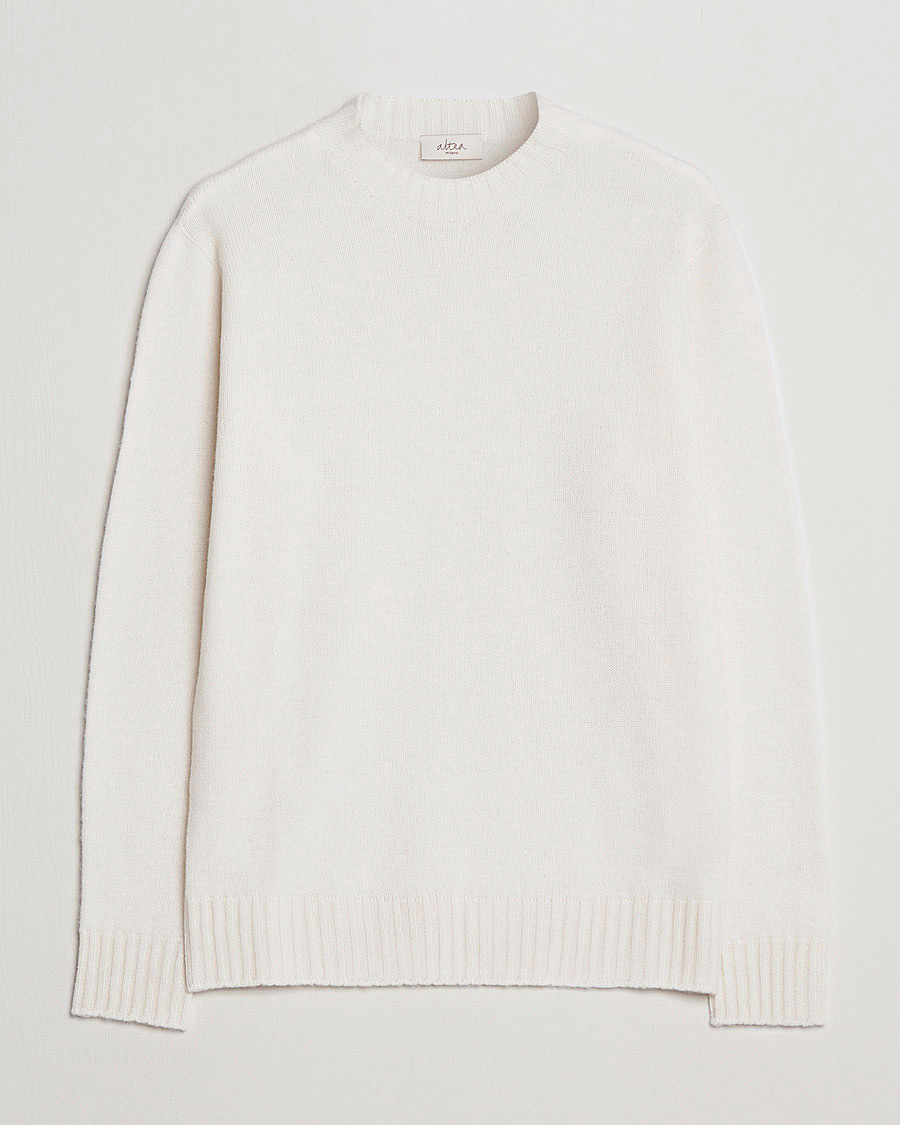 Men | Sweaters & Knitwear | Altea | Wool/Cashmere Crew Neck Sweater Latte