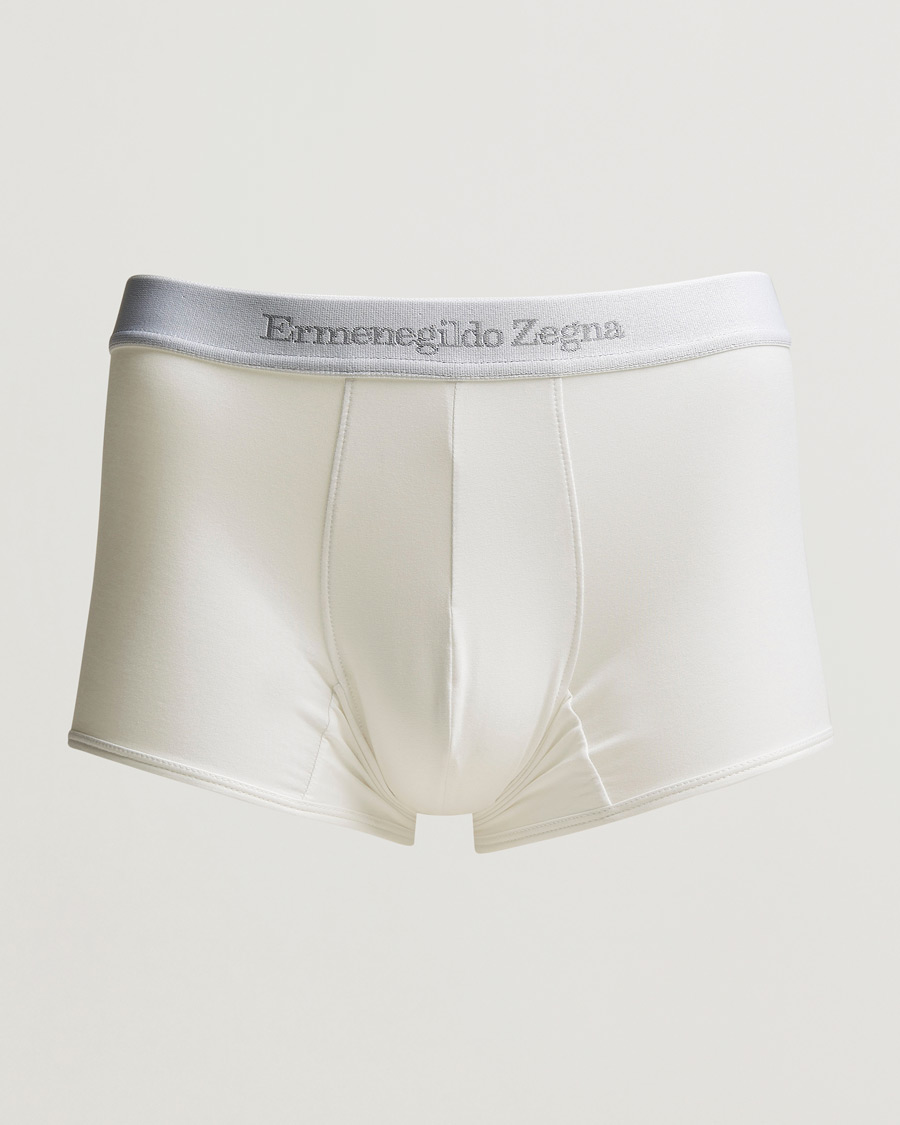 Men | Underwear & Socks | Zegna | Cotton Stretch Trunk Boxers White