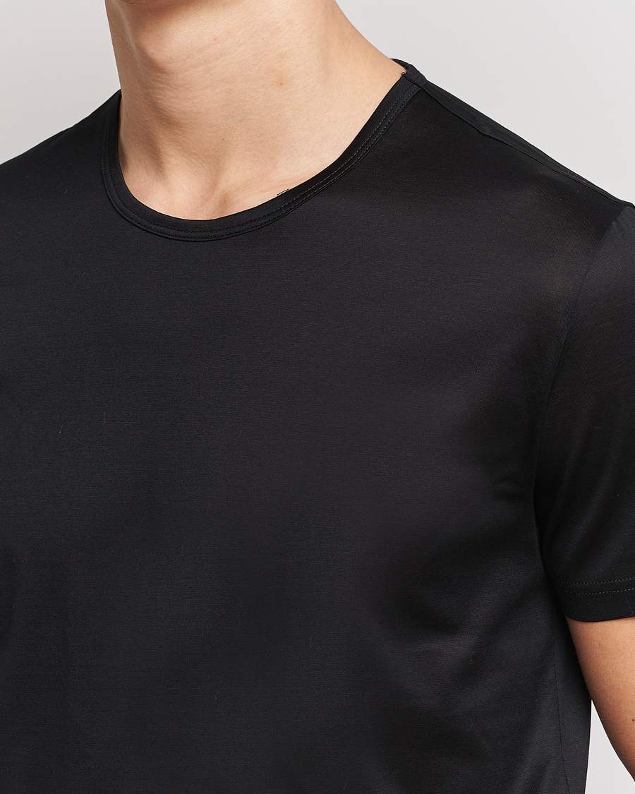 Men | T-Shirts | Zegna | Filoscozia Fine Cotton Crew Neck T-Shirt Black