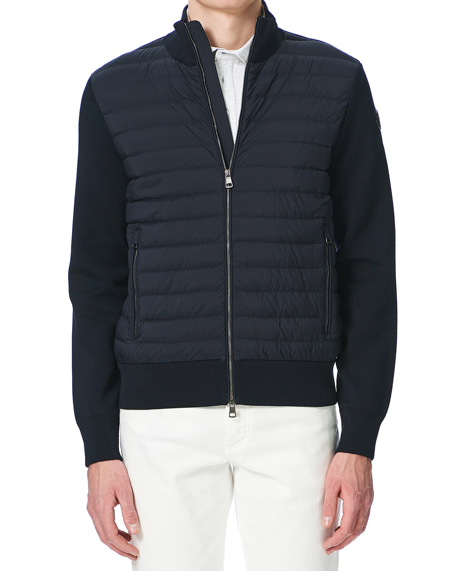 Moncler Cardigan Down Hybrid Navy at CareOfCarl.com