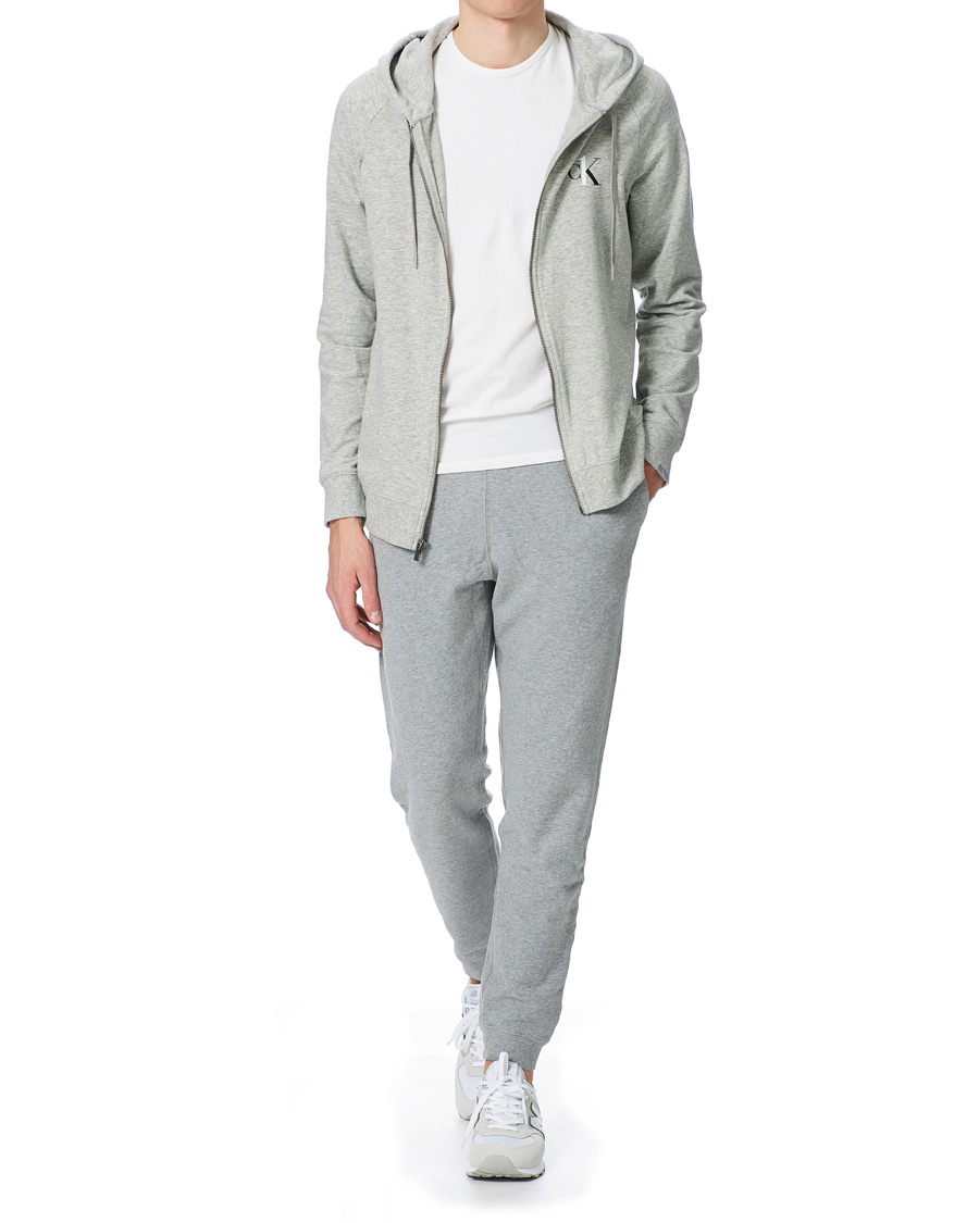Men | Sweaters & Knitwear | Calvin Klein | CK One Lounge Full Zip Hoodie Grey Heather