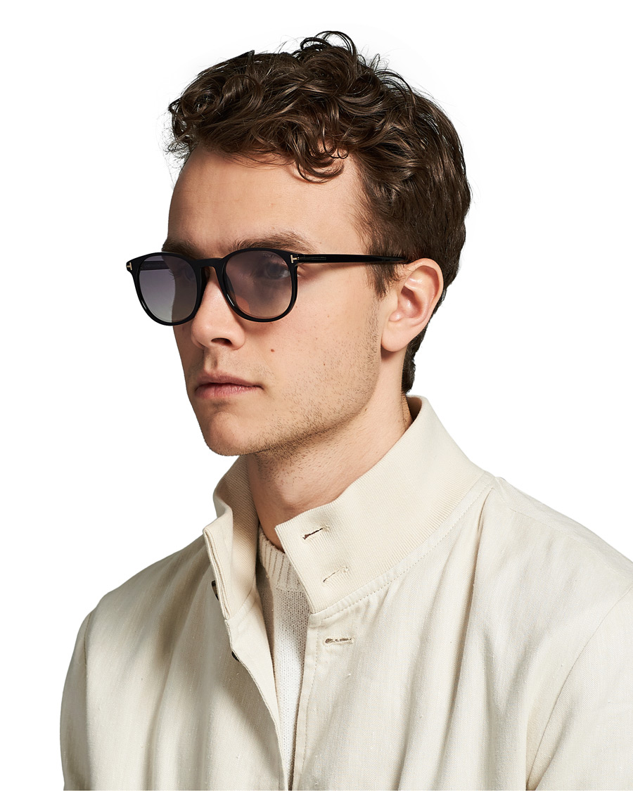 Men | Tom Ford Ansel Sunglasses Shiny Black/Smoke Mirror | Tom Ford | Ansel Sunglasses Shiny Black/Smoke Mirror