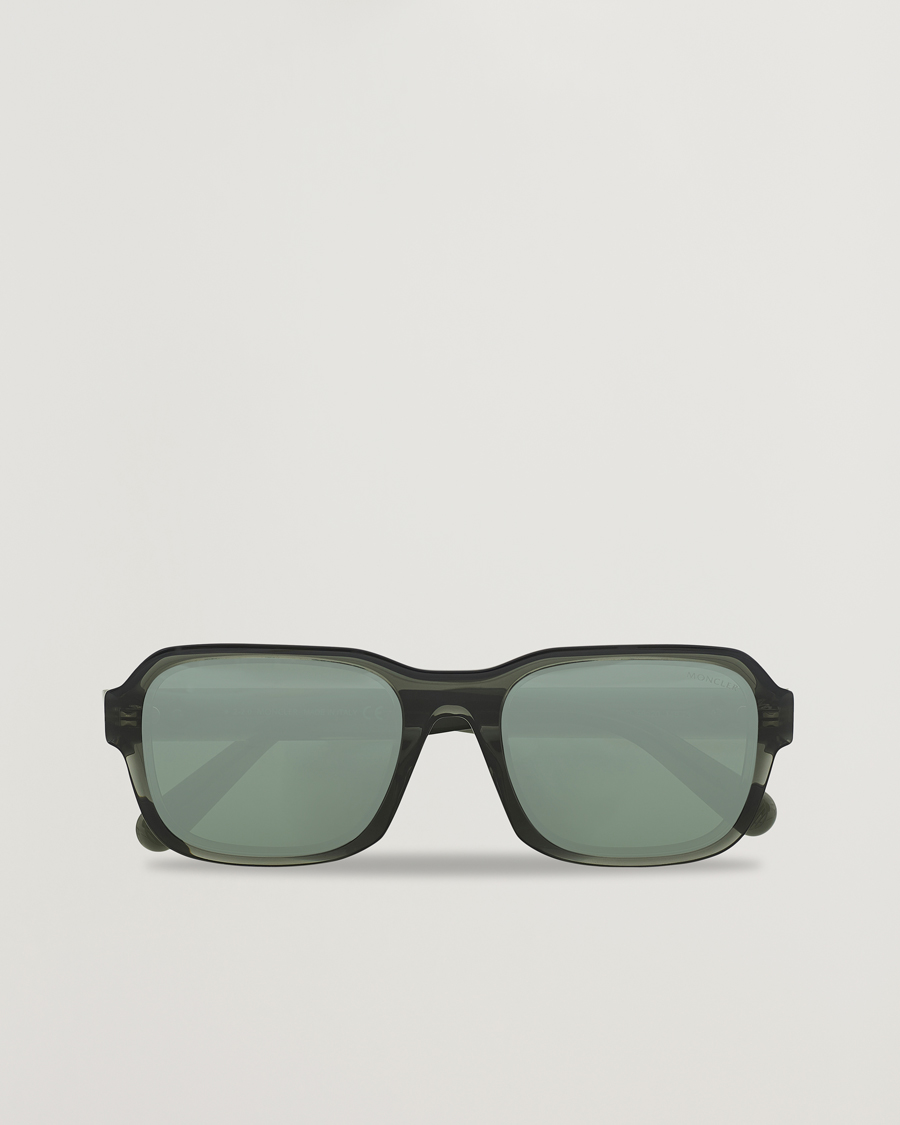 Men | Sunglasses | Moncler Lunettes | Icebridge Sunglasses Shiny Dark Green/Green Mirror