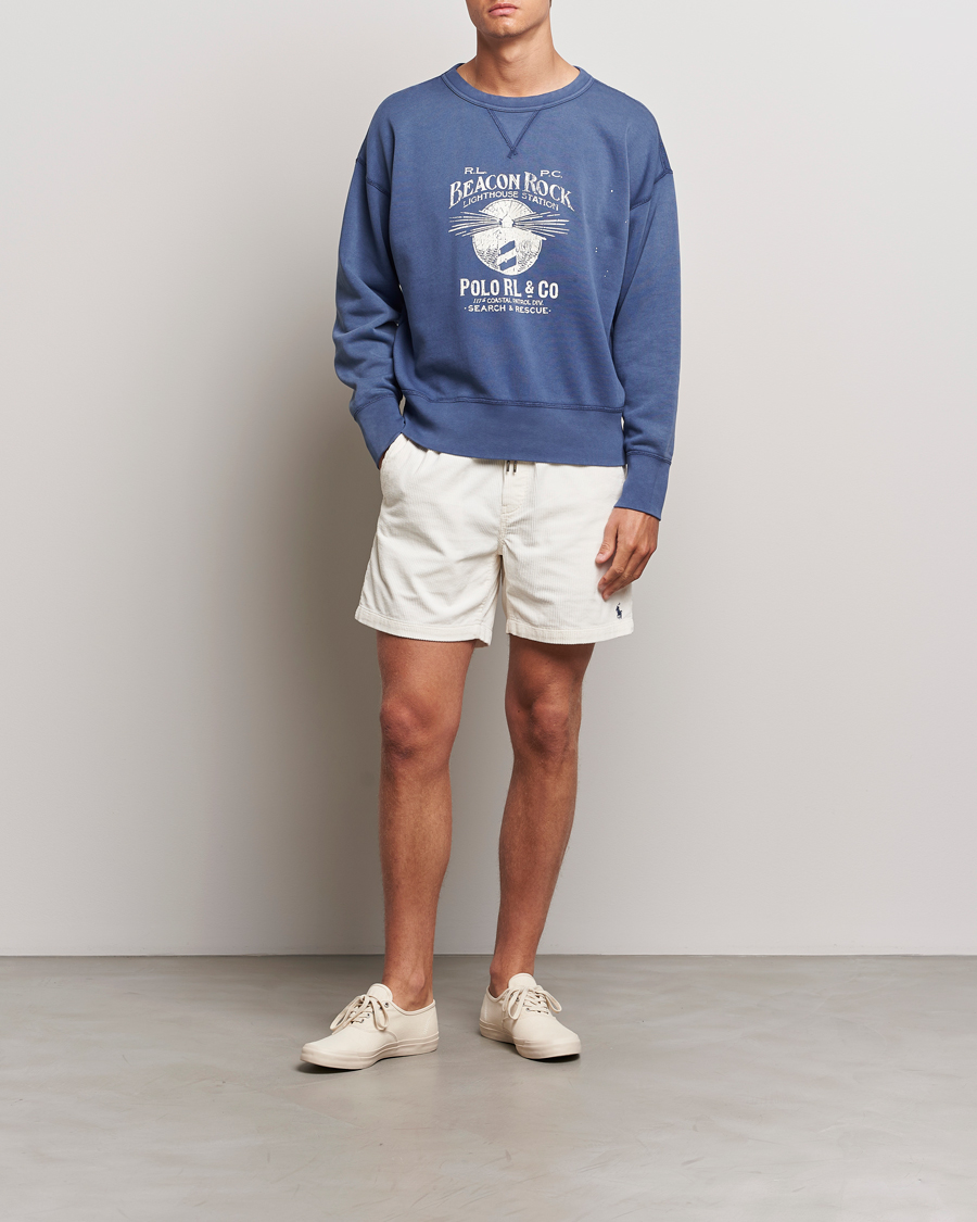 Men | Shorts | Polo Ralph Lauren | Prepster Corduroy Drawstring Shorts Warm White