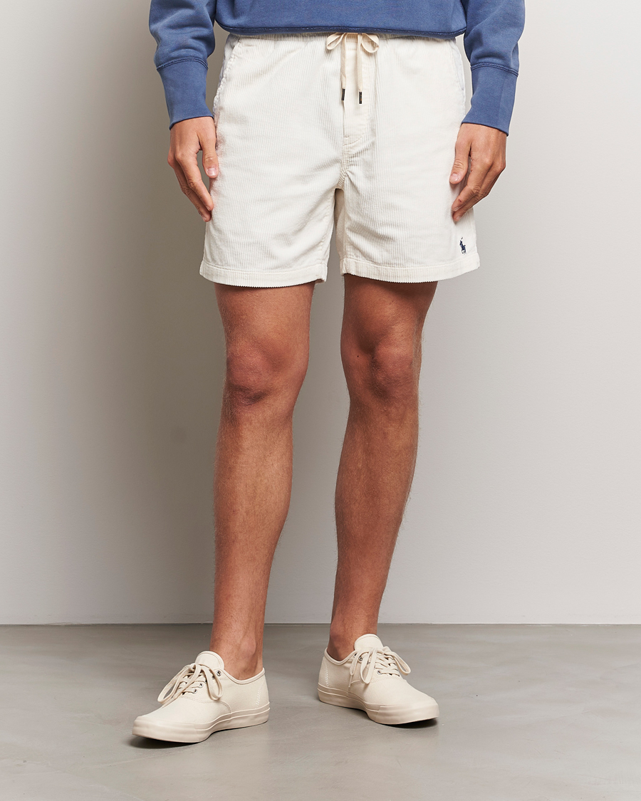 Men | Drawstring Shorts | Polo Ralph Lauren | Prepster Corduroy Drawstring Shorts Warm White