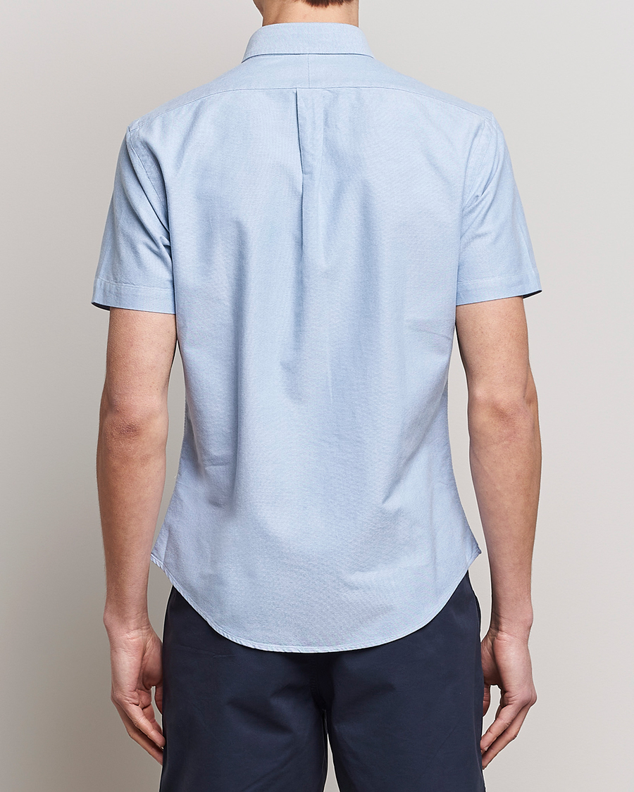Men | Shirts | Polo Ralph Lauren | Slim Fit Oxford Short Sleeve Shirt Blue