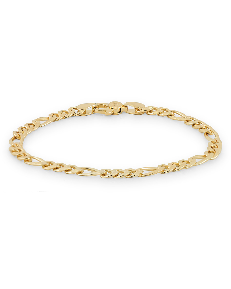 Men | Tom Wood Figaro Thick Bracelet Gold | Tom Wood | Figaro Thick Bracelet Gold