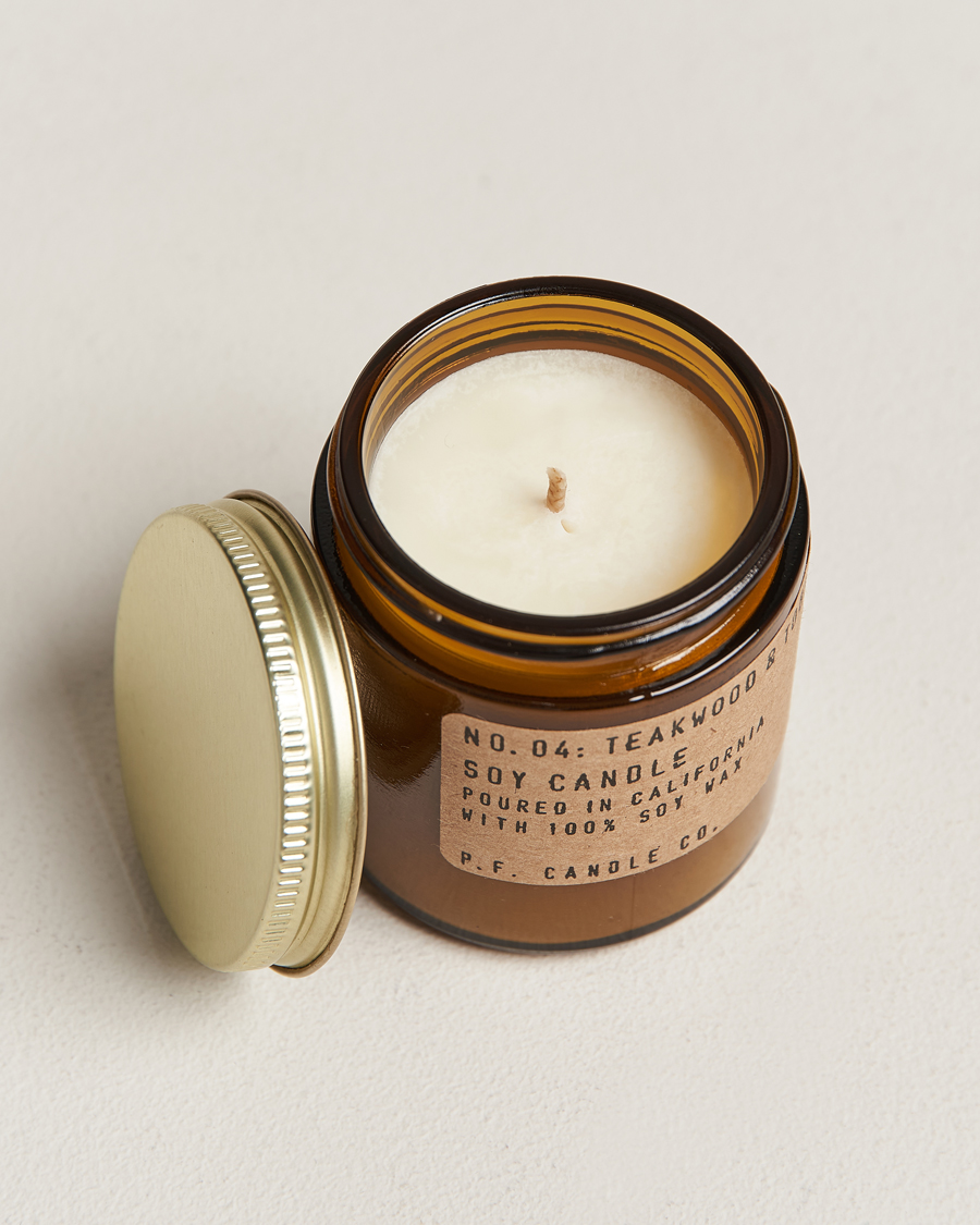 Men | Scented Candles | P.F. Candle Co. | Soy Candle No. 4 Teakwood & Tobacco 99g