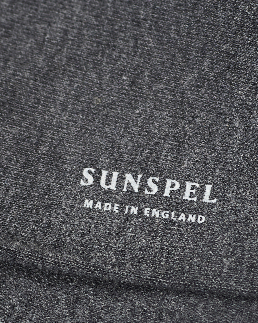 Men |  | Sunspel | Cotton Blend Socks Grey Melange