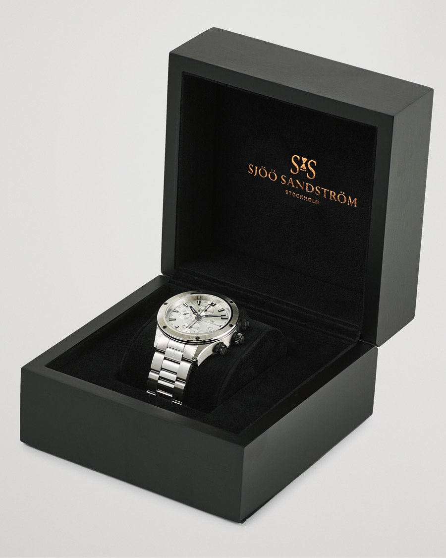 Men | Sjöö Sandström UTC Extreme 44,2mm White and Stainless Steel | Sjöö Sandström | UTC Extreme 44,2mm White and Stainless Steel