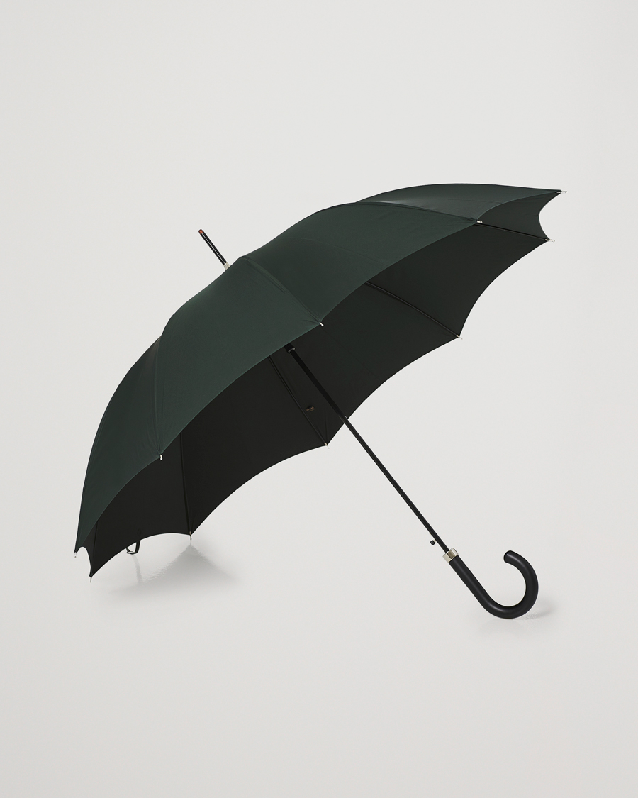 Men | Face the Rain in Style | Fox Umbrellas | Hardwood Automatic Umbrella Racing Green