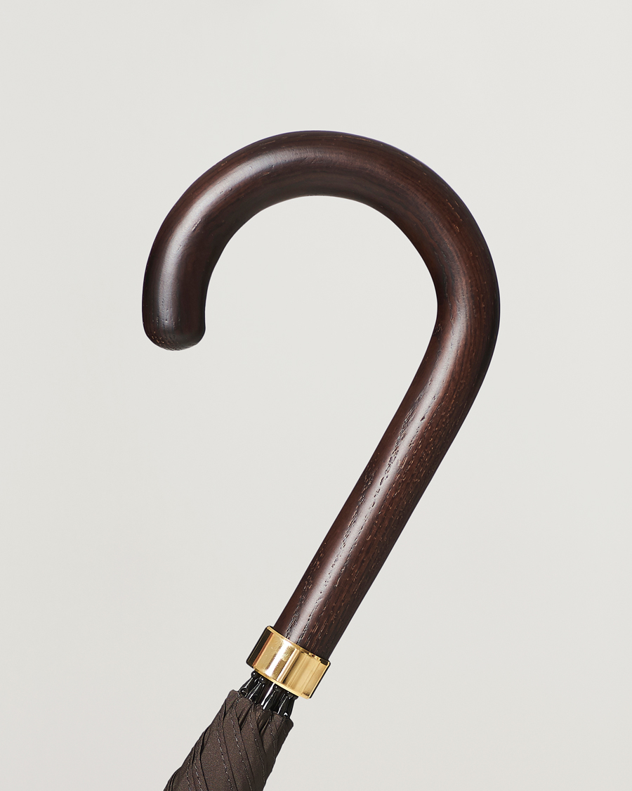 Men | Umbrellas | Fox Umbrellas | Polished Hardwood Umbrella Brown