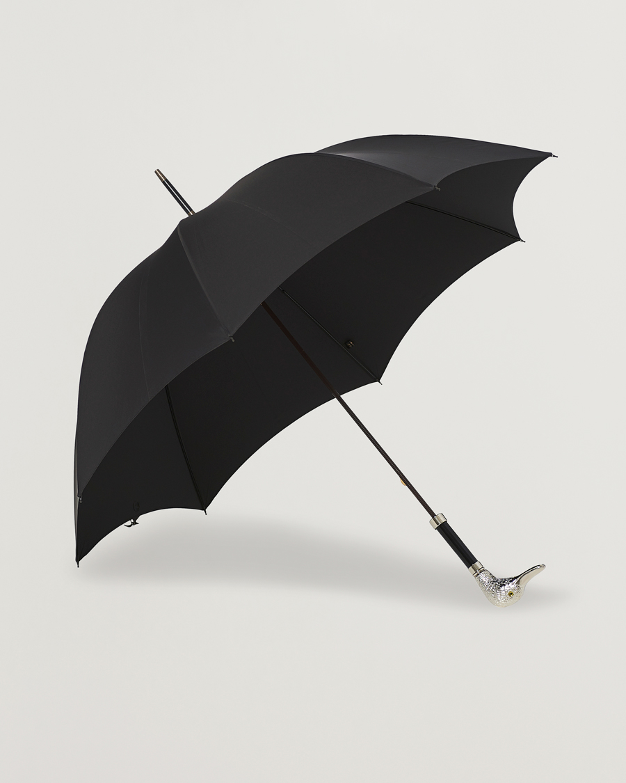 Men | Face the Rain in Style | Fox Umbrellas | Silver Duck Umbrella Black Black