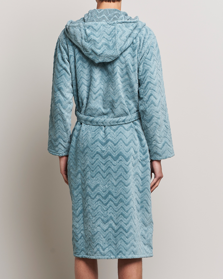Men | Pyjamas & Robes | Missoni Home | Rex Bathrobe Light Blue