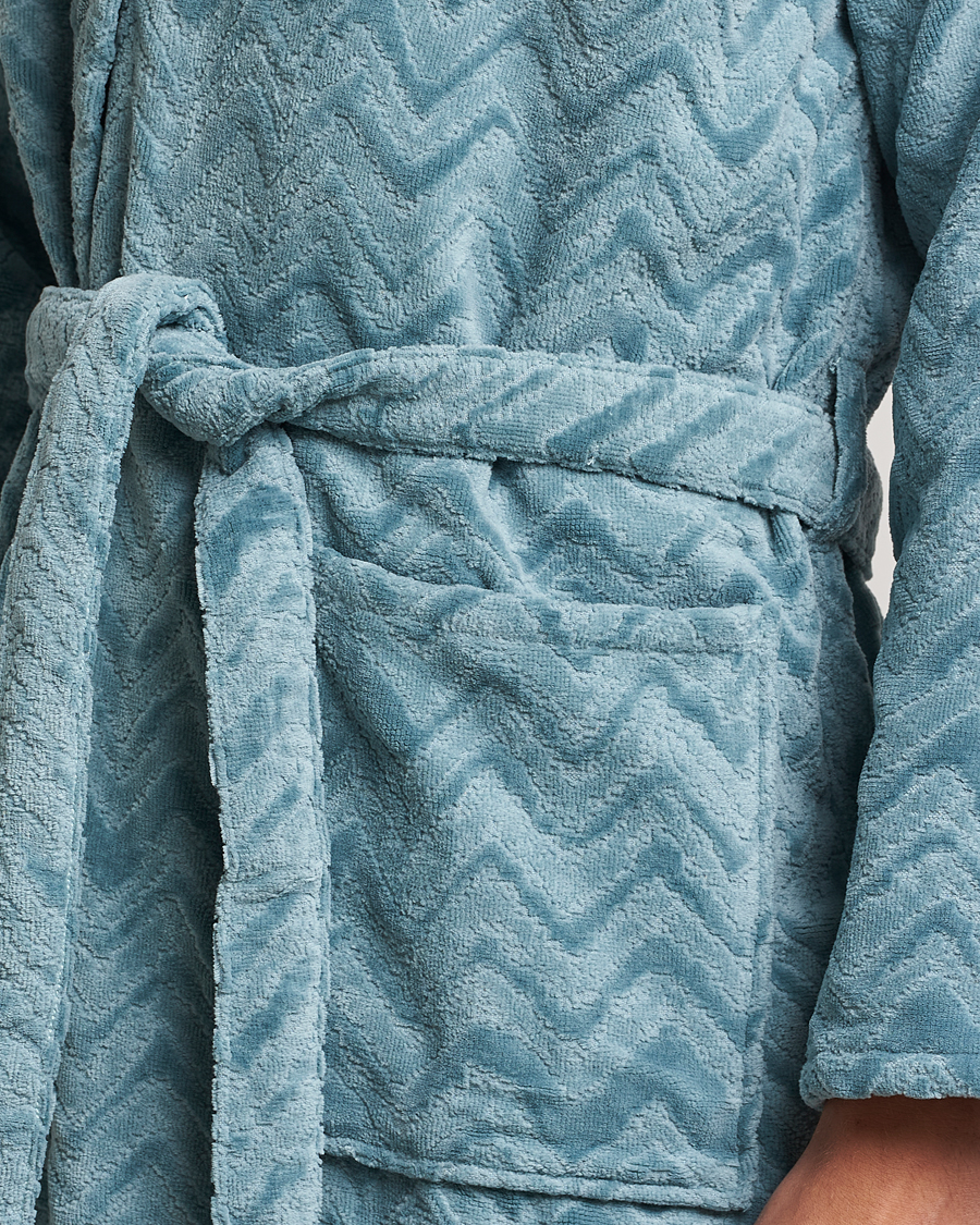 Men | Pyjamas & Robes | Missoni Home | Rex Bathrobe Light Blue