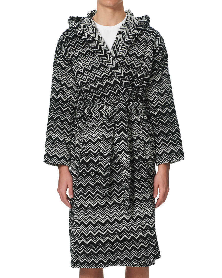 Men | Pyjamas & Robes | Missoni Home | Keith Bathrobe Black/White