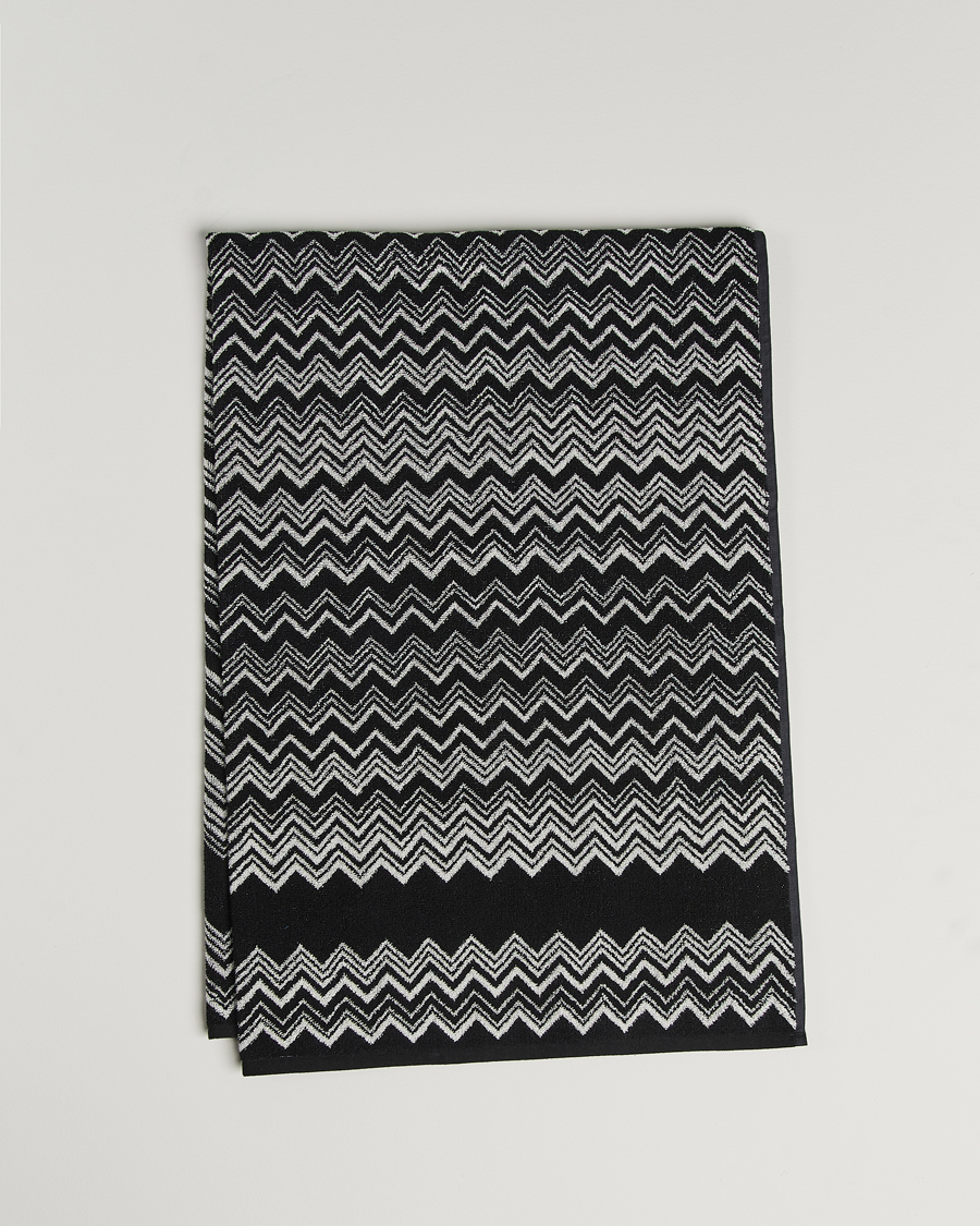 Men | Missoni Home Keith Bath Sheet 100x150 cm Black/White | Missoni Home | Keith Bath Sheet 100x150 cm Black/White