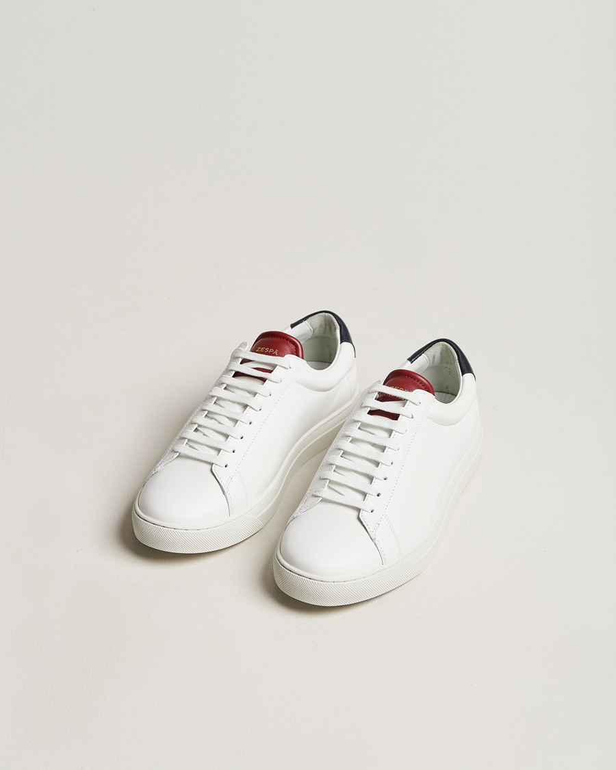 Men | Zespà ZSP4 Nappa Leather Sneakers White/France | Zespà | ZSP4 Nappa Leather Sneakers White/France