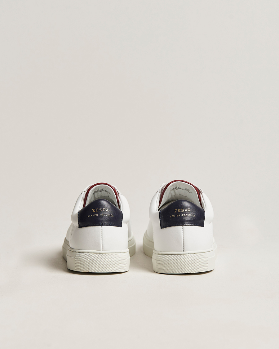 Zespà ZSP4 Nappa Leather Sneakers White/France at CareOfCarl.com