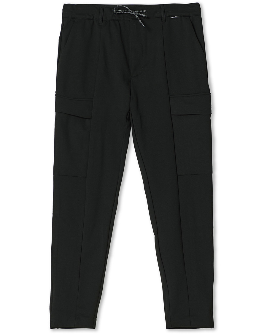 Men | Trousers | Calvin Klein | Comfort Knit Cargo Pants Black