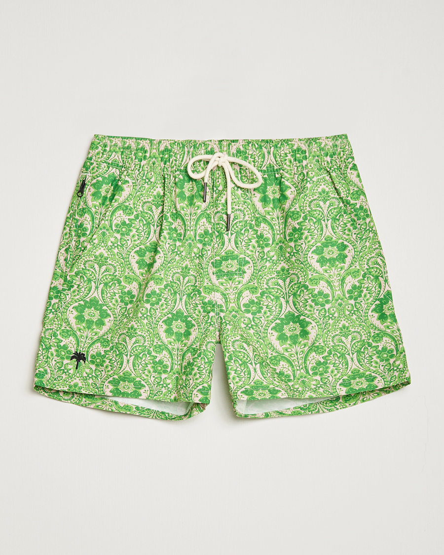 Men | Swimwear | OAS | Printed Swim Shorts Greenie