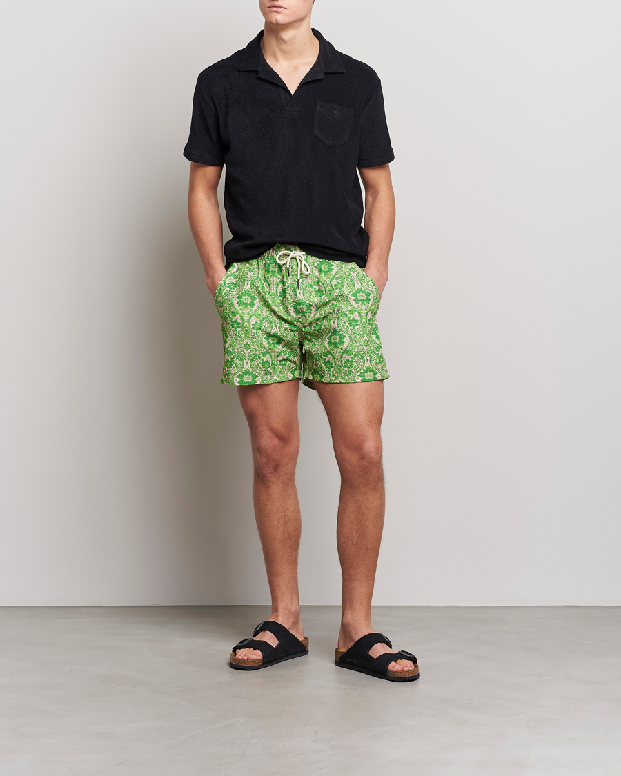 Men | Swimwear | OAS | Printed Swim Shorts Greenie