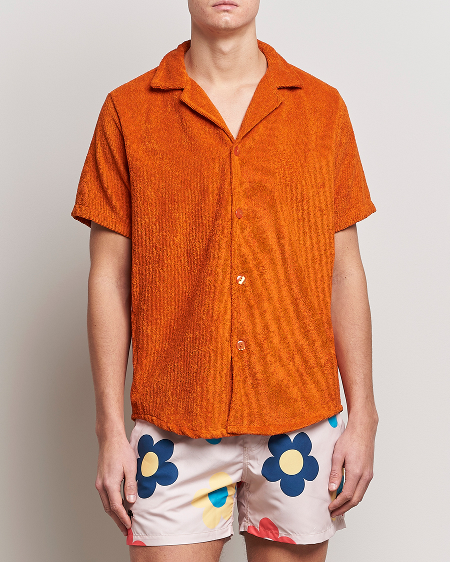 Men | The Terry Collection | OAS | Terry Cuba Short Sleeve Shirt Terracotta