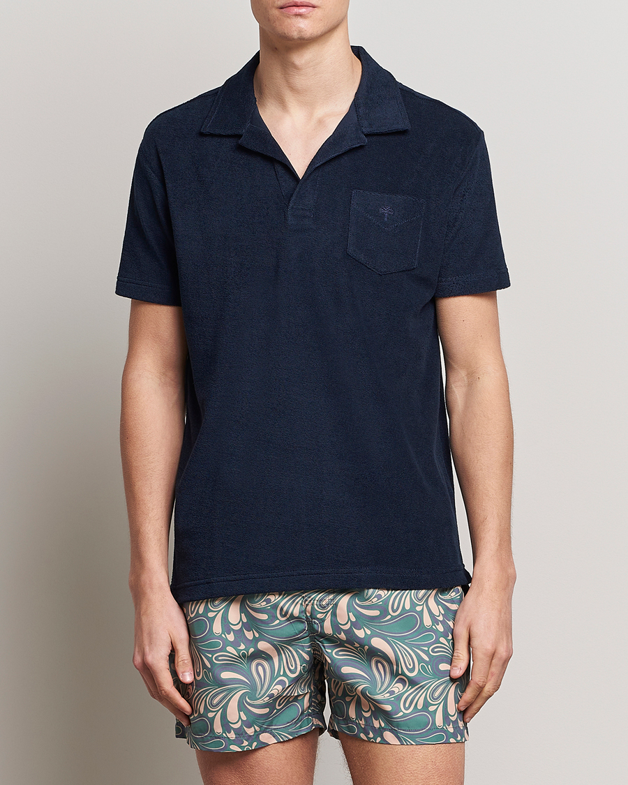 Men | Polo Shirts | OAS | Short Sleeve Terry Polo Navy