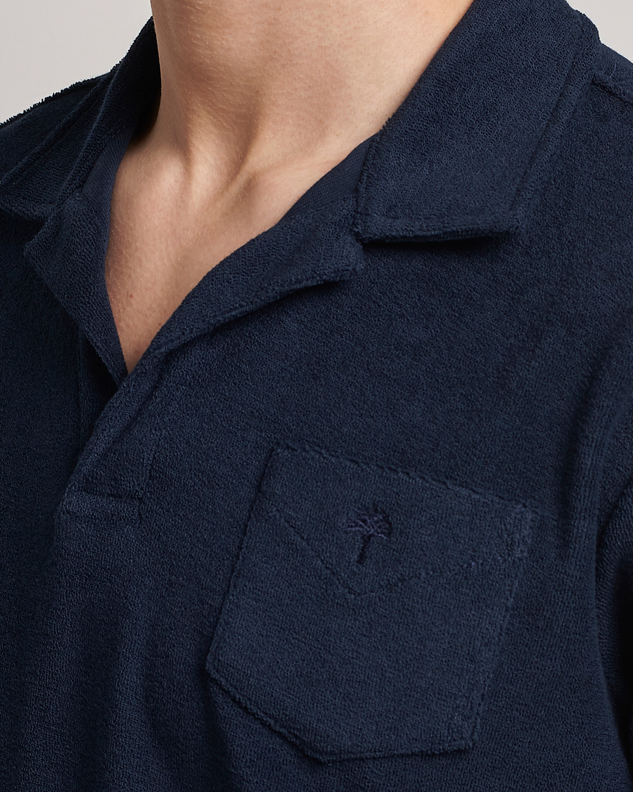 Men | Polo Shirts | OAS | Short Sleeve Terry Polo Navy