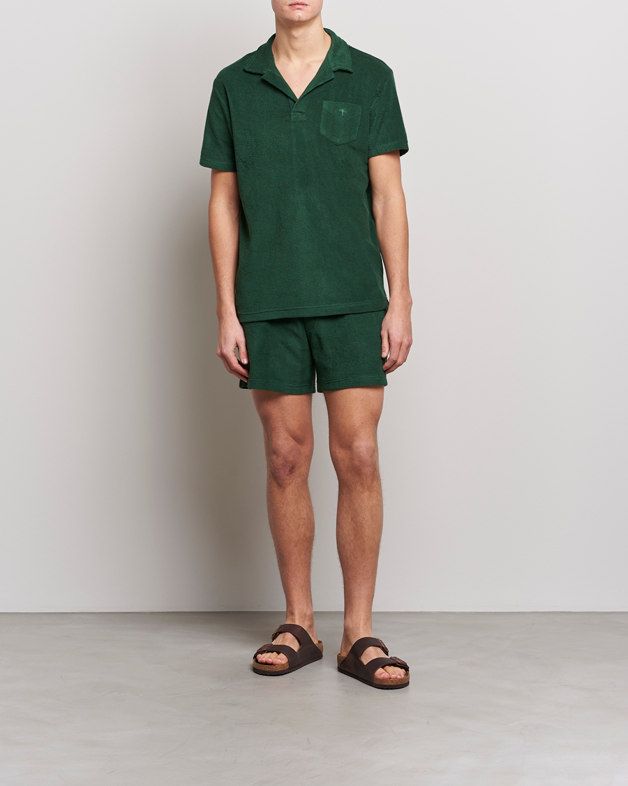 Men |  | OAS | Short Sleeve Terry Polo Dark Green