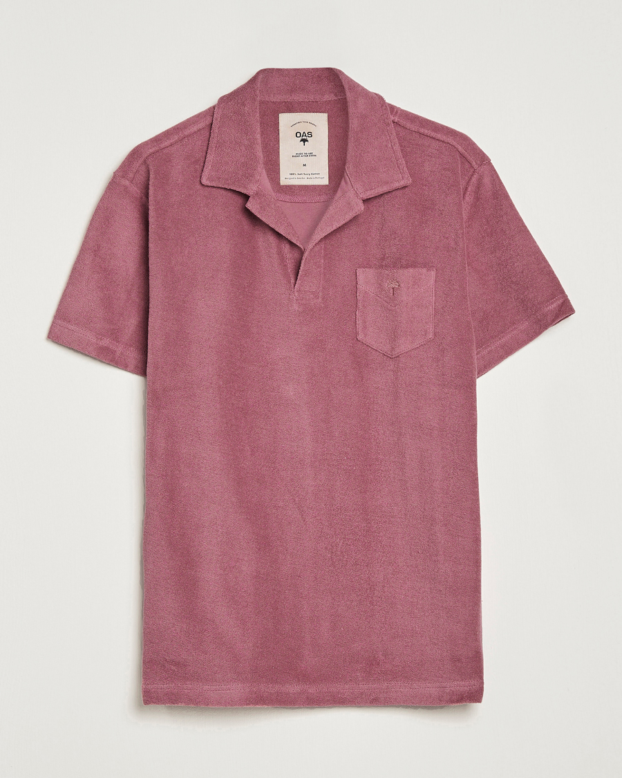 Men | Polo Shirts | OAS | Short Sleeve Terry Polo Dusty Plum
