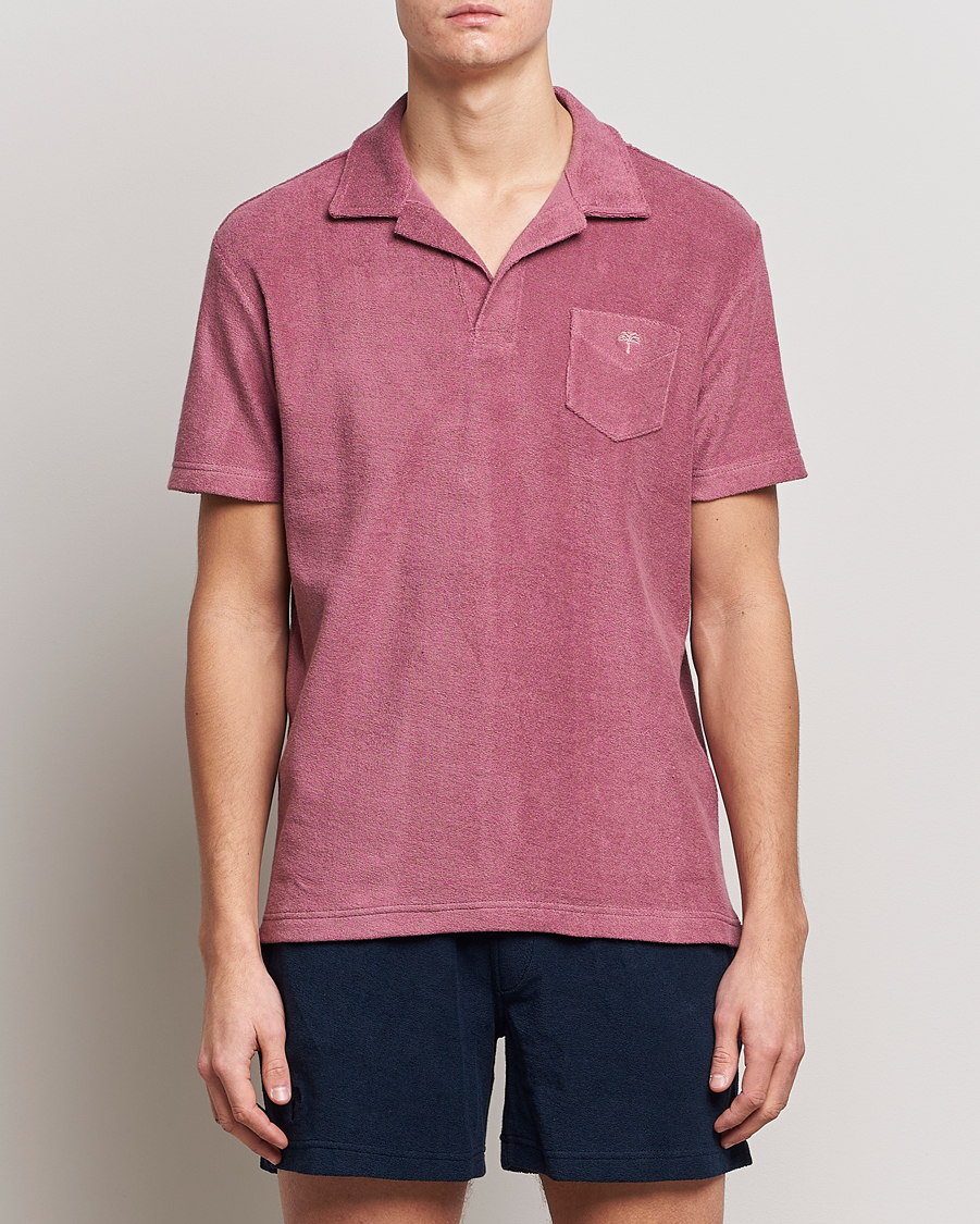 Men | The Terry Collection | OAS | Short Sleeve Terry Polo Dusty Plum