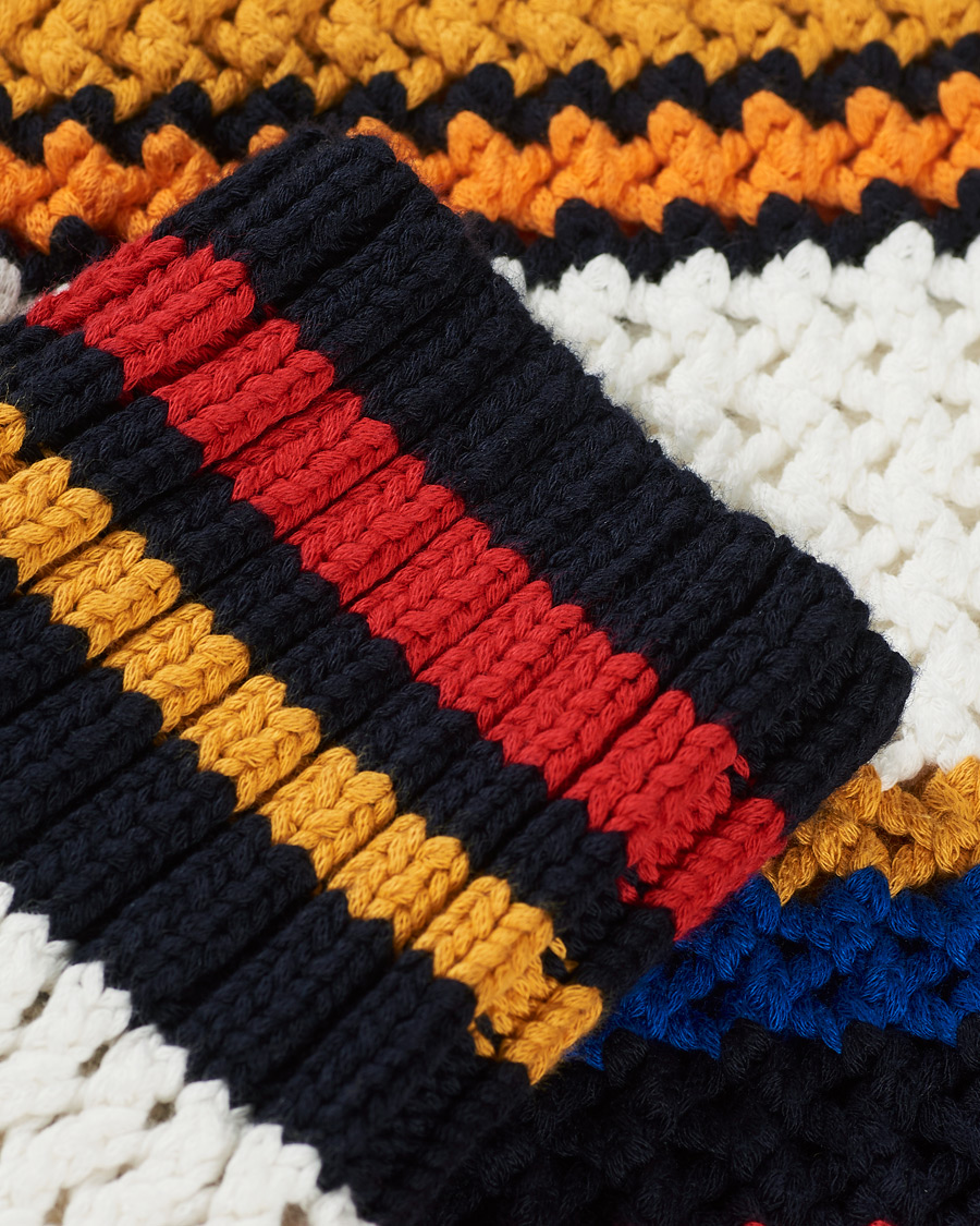 Men | Sweaters & Knitwear | GANT | Open Knit Stripe Crew Neck Multi