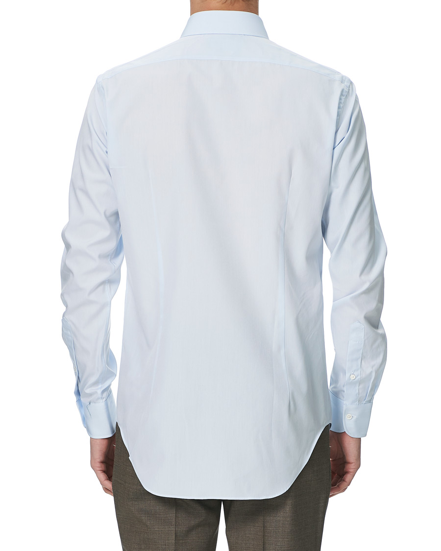 Men | Shirts | Kamakura Shirts | Slim Fit Broadcloth Cut Away Shirt Light Blue