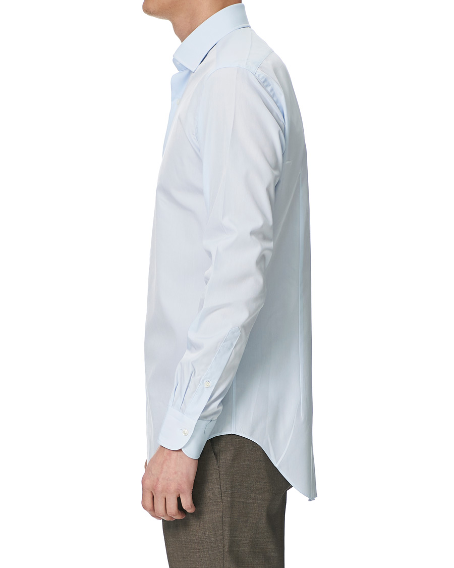 Men | Shirts | Kamakura Shirts | Slim Fit Broadcloth Cut Away Shirt Light Blue