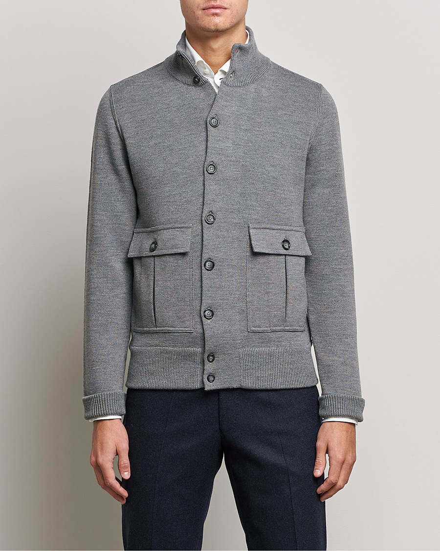 Men | Spring Jackets | Valstar | Valstarino Merino Wool Jacket Grey Melange