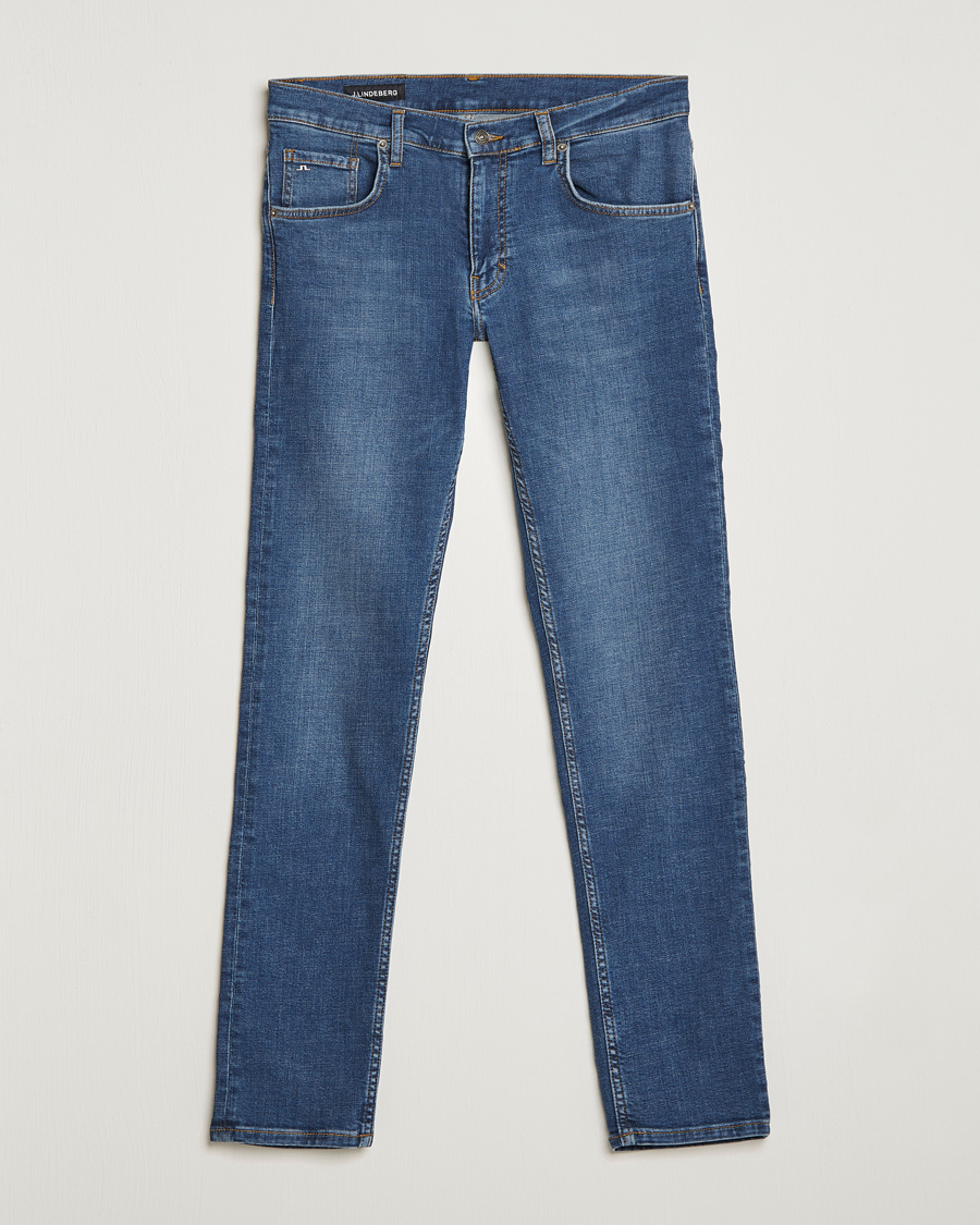 Men | Jeans | J.Lindeberg | Jay Active Super Stretch Jeans Mid Blue