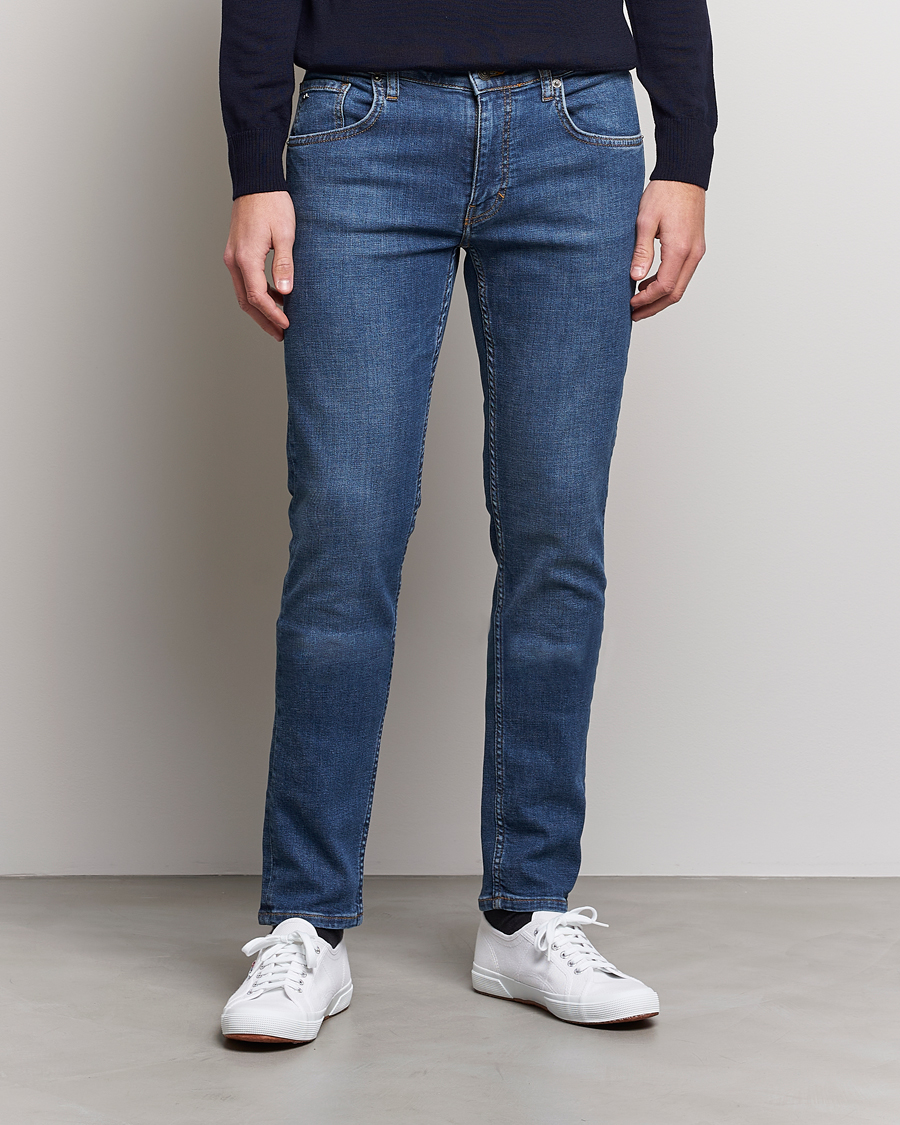 Men | Jeans | J.Lindeberg | Jay Active Super Stretch Jeans Mid Blue