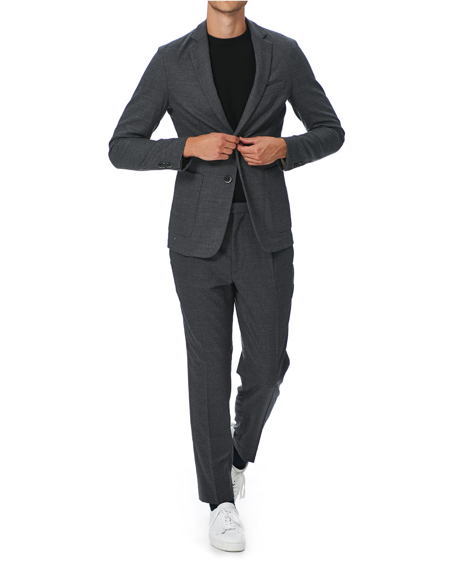 Men | Blazers | Barena | Borgo Unconstructed Flannel Blazer Grey Melange