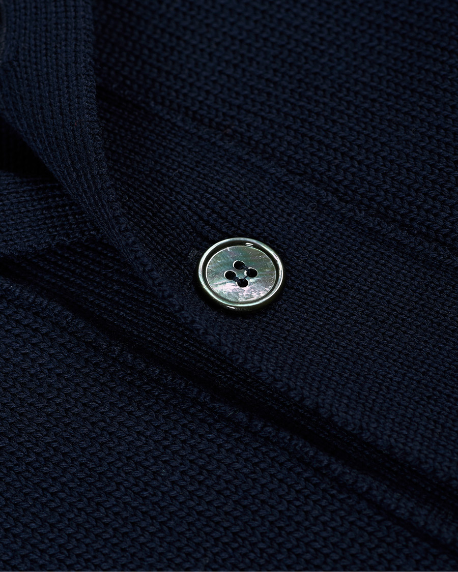 Men | Sweaters & Knitwear | Stenströms | Heavy Merino Wool Cardigan Navy