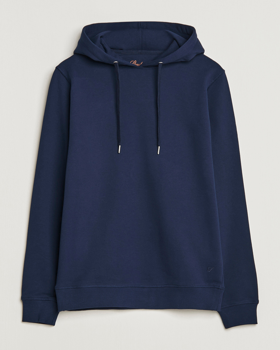 Men | Sweaters & Knitwear | Stenströms | Cotton College Hoodie Navy